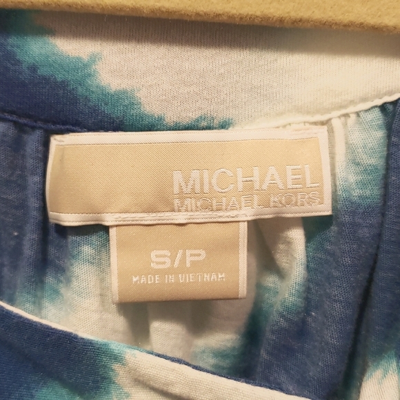 MICHAEL Michael Kors White, Blue & Torquoise Striped Tank Size: S/P - Picture 2 of 8